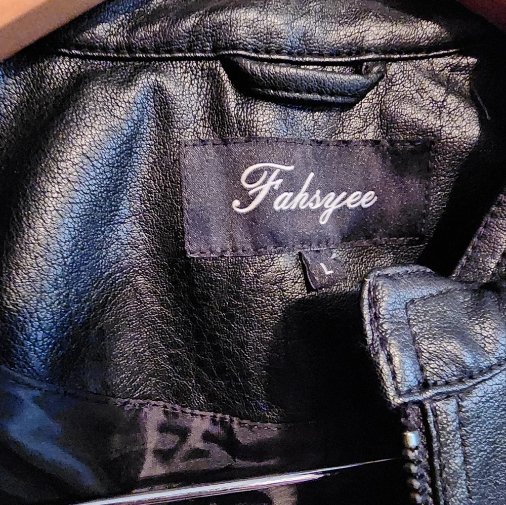 Faux Leather BLACK Moto Jacket - Picture 3 of 6